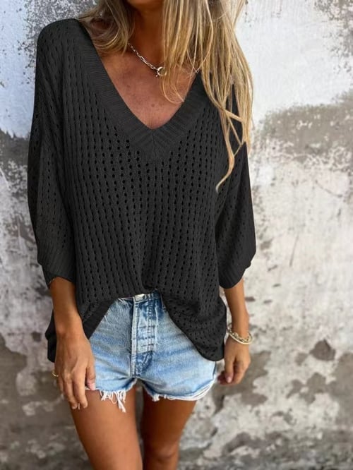 Nura Stijlvolle Top met V-hals