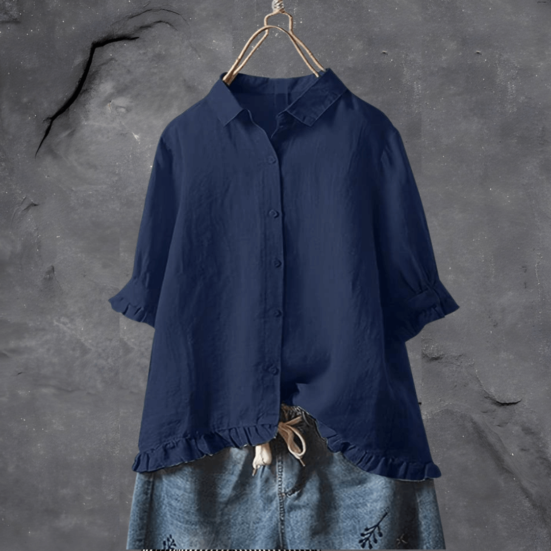 Elisabeth Getailleerde Blouse