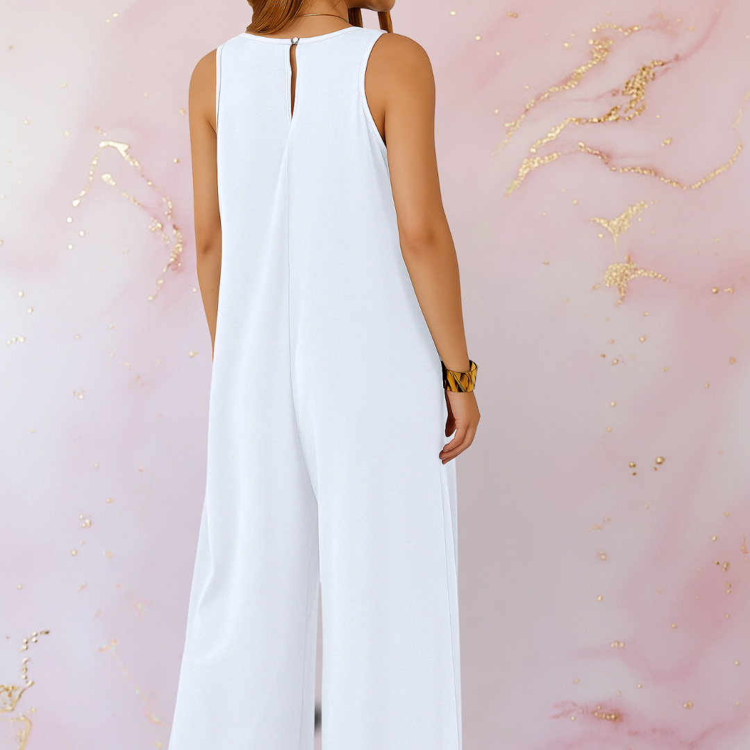 Onyx Wijde Jumpsuit met V-hals