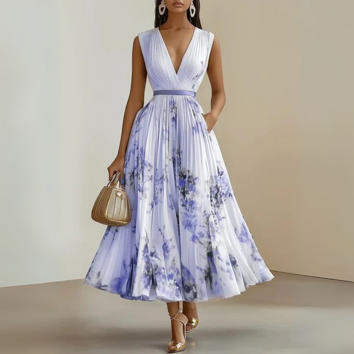 Maureen Tijdloze Maxi Jurk met V-hals