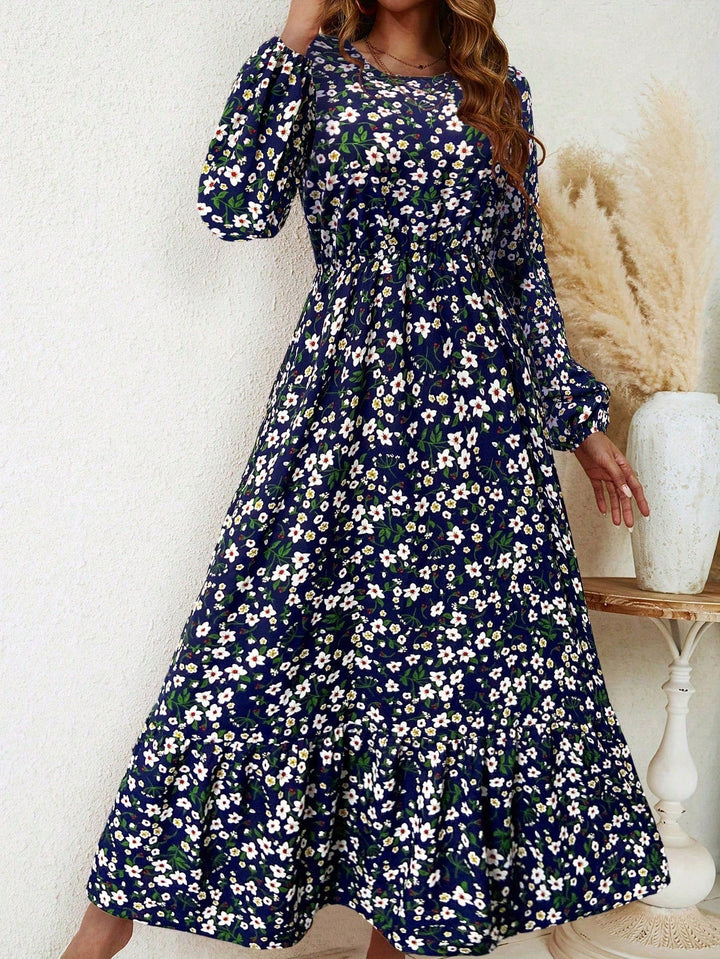 Flora A-lijn Maxi Jurk met Bloemenprint
