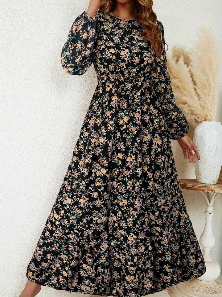 Flora A-lijn Maxi Jurk met Bloemenprint