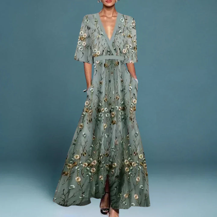 Jill Tijdloze Maxi Jurk met Bloemenprint