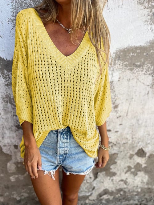 Nura Stijlvolle Top met V-hals