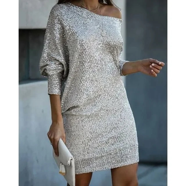 Lize Elegante Mini Jurk met One-shoulder