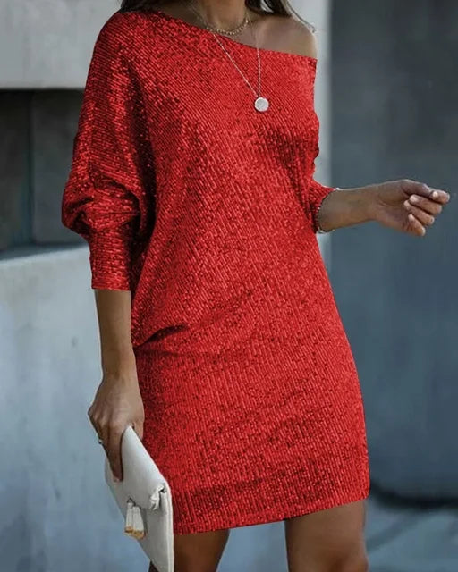 Lize Elegante Mini Jurk met One-shoulder