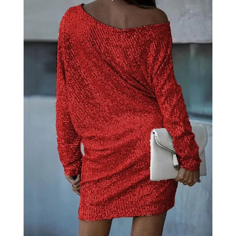 Lize Elegante Mini Jurk met One-shoulder