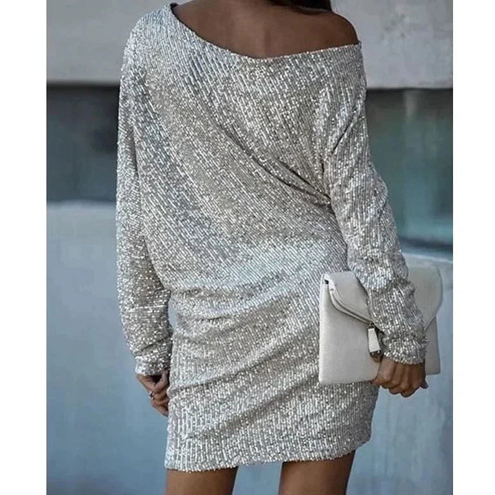 Lize Elegante Mini Jurk met One-shoulder