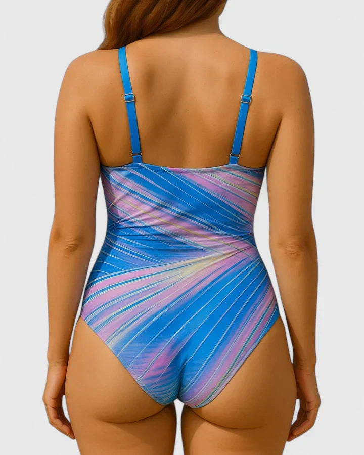 Fiore Getailleerde Badpak met Streepdessin