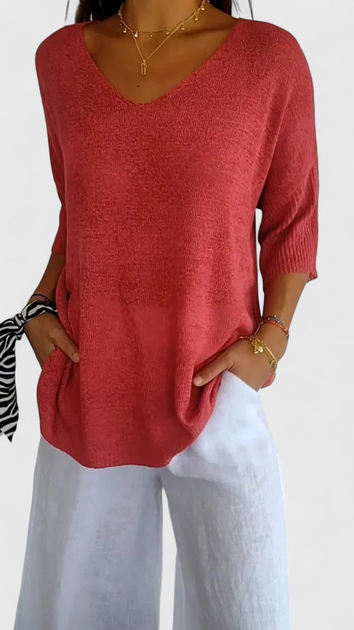 Sonylah Elegante Top met V-hals