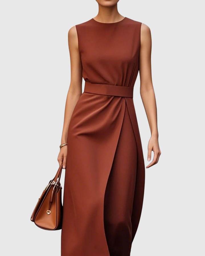 Clarimond Elegante Jurk met Ronde hals