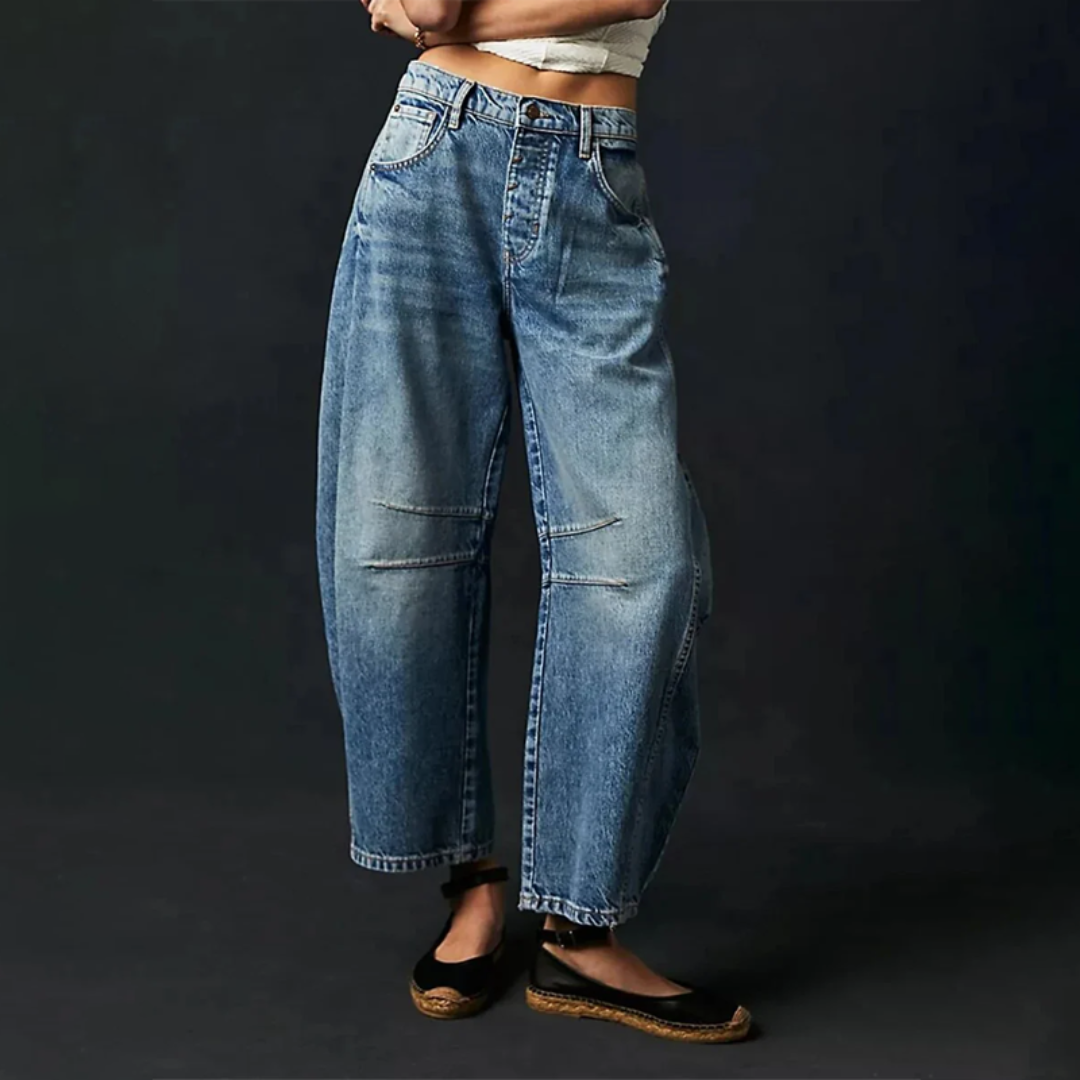 Barrel Getailleerde Broek met Zakken