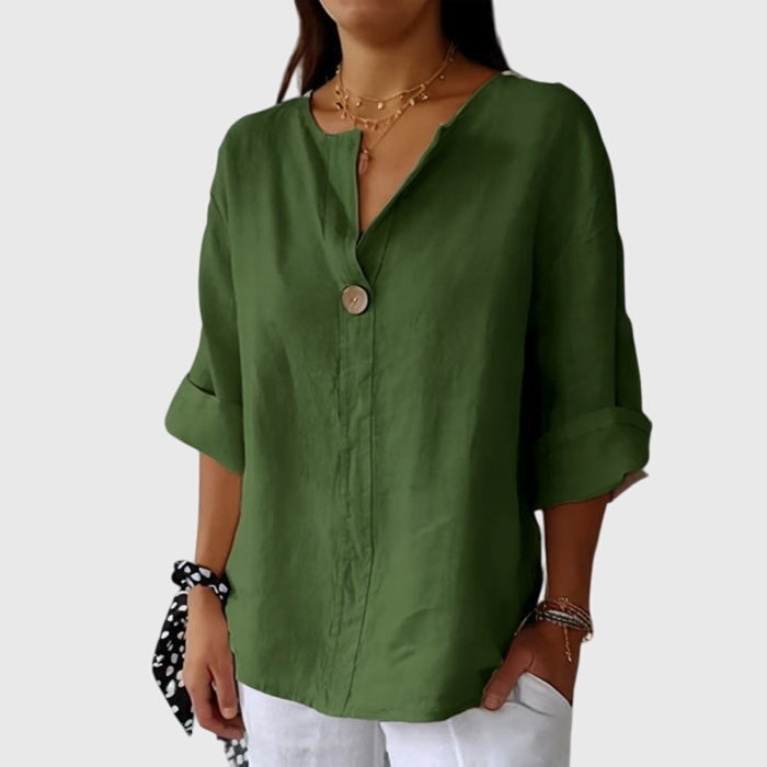Valentina Verfijnde Blouse met V-hals