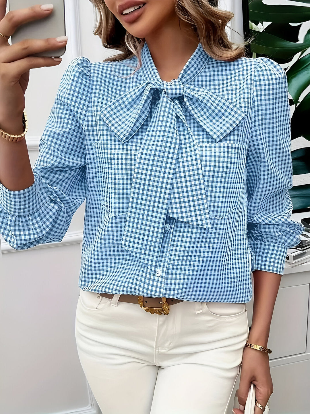 Brielle Tijdloze Blouse met Strikdetail