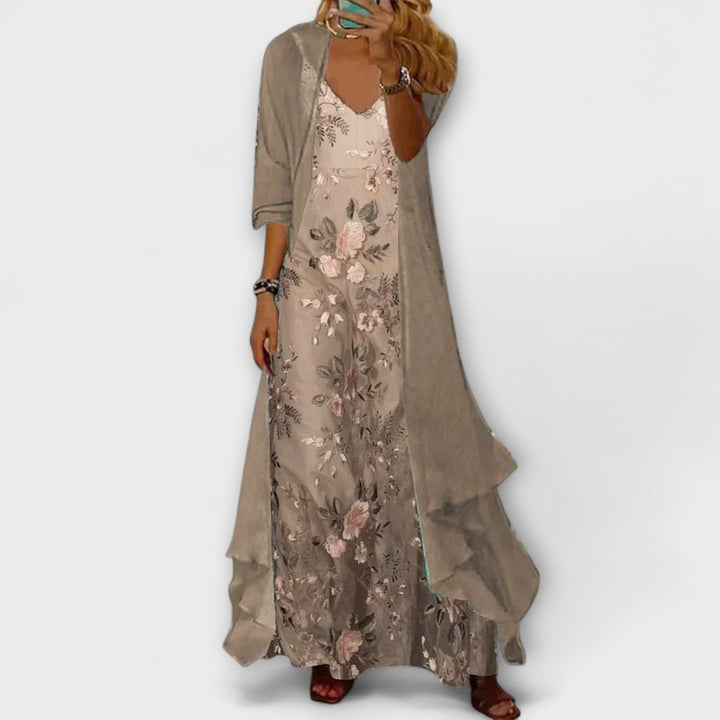 Willow Elegante Maxi Jurk met V-hals