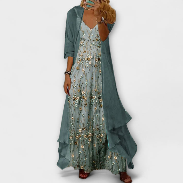 Willow Elegante Maxi Jurk met V-hals
