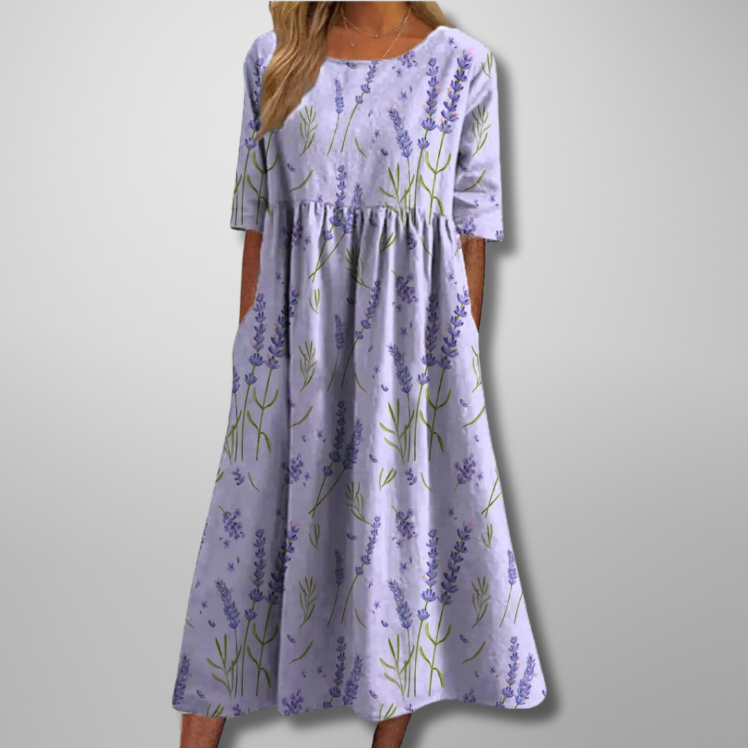 Gail Stijlvolle Midi Jurk met Bloemenprint