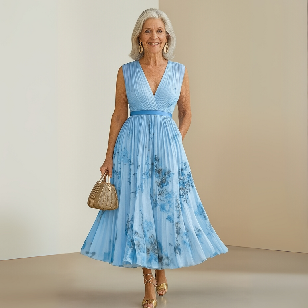 Maureen Tijdloze Maxi Jurk met V-hals