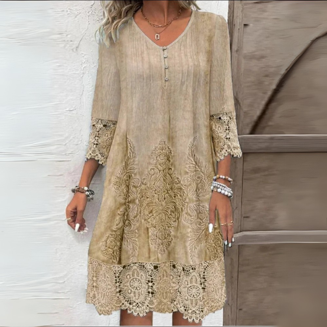 Willemijn A-lijn Jurk met V-hals