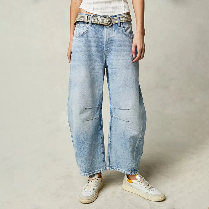 Barrel Getailleerde Broek met Zakken