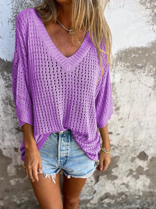 Nura Stijlvolle Top met V-hals