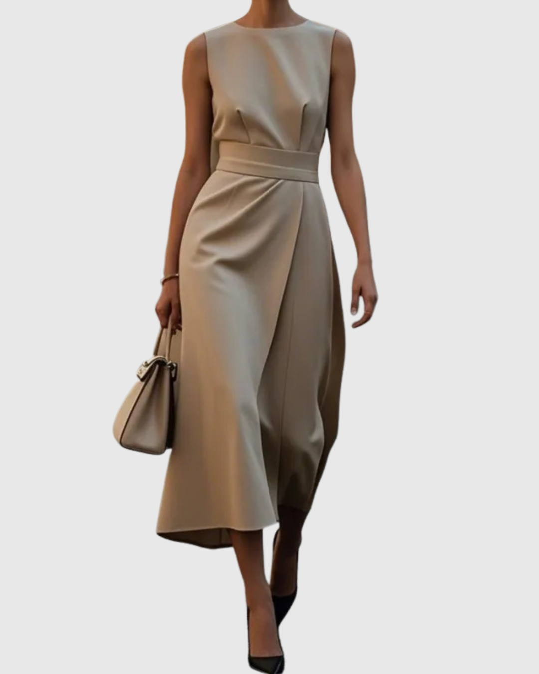 Clarimond Elegante Jurk met Ronde hals