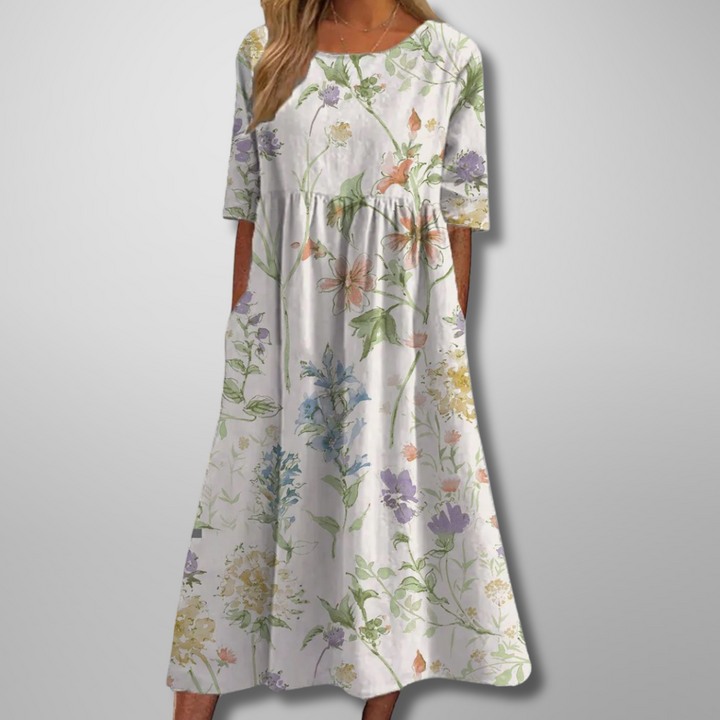 Gail Stijlvolle Midi Jurk met Bloemenprint
