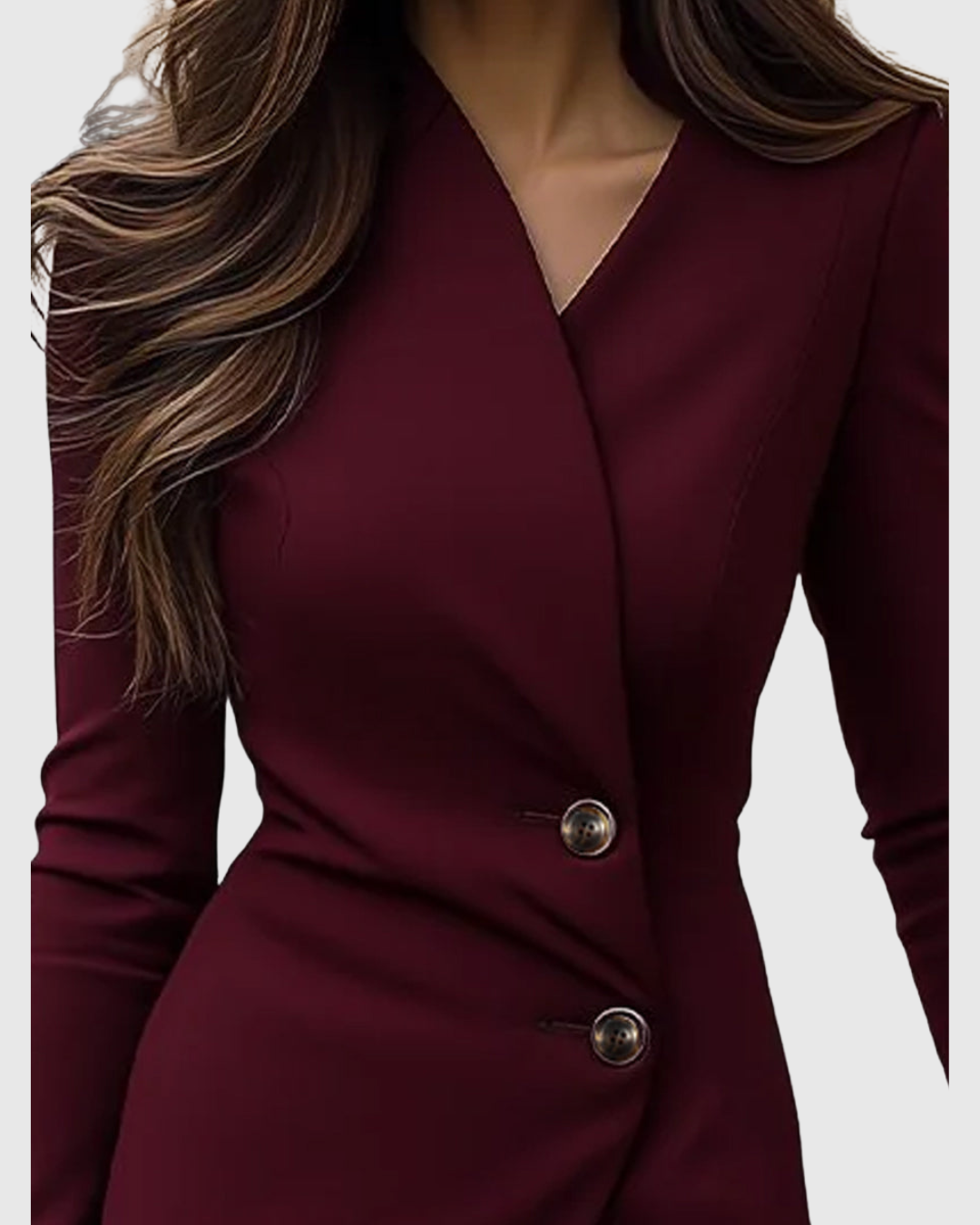 Luned Elegante Midi Jurk met Wikkeldetail
