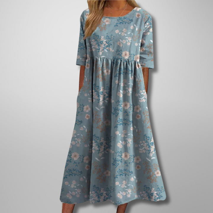 Gail Stijlvolle Midi Jurk met Bloemenprint