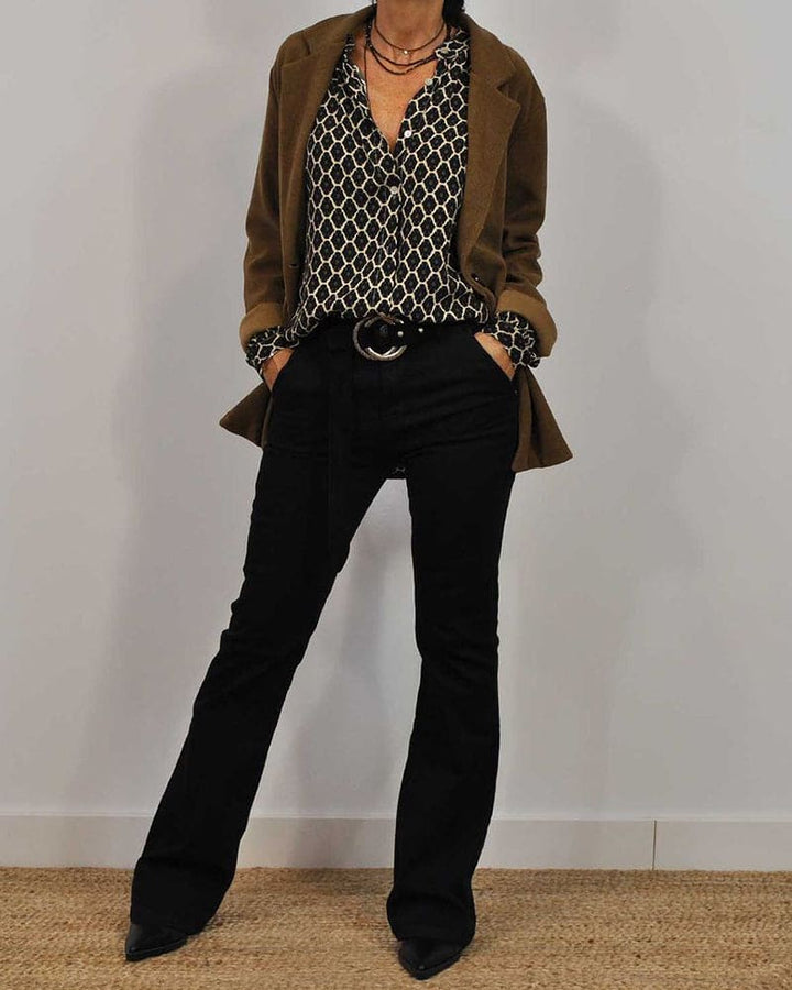 Luna Stijlvolle Blouse met V-hals