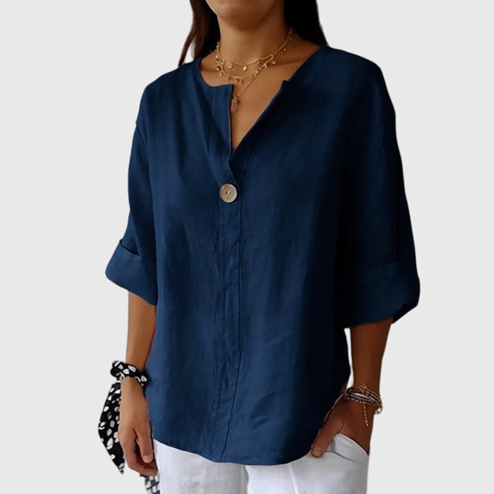 Valentina Verfijnde Blouse met V-hals