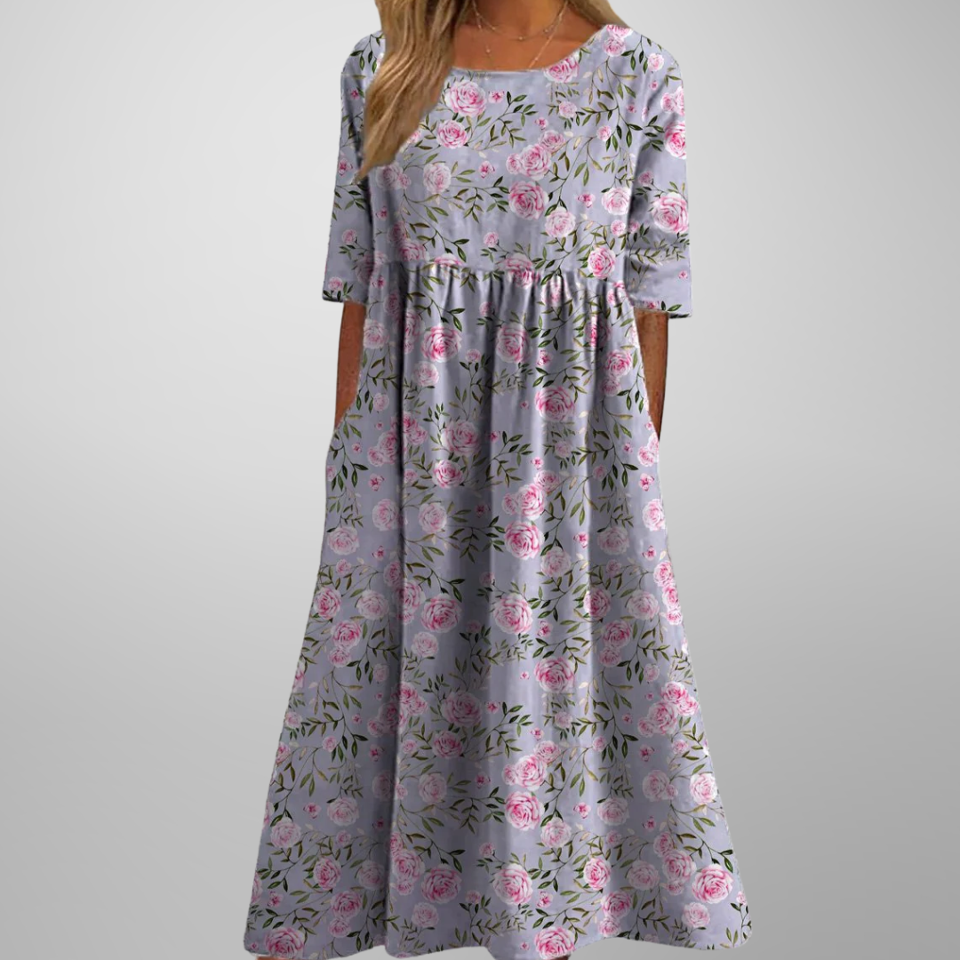 Gail Stijlvolle Midi Jurk met Bloemenprint