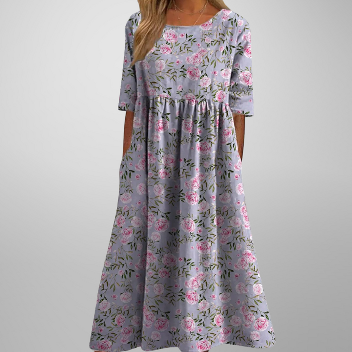 Gail Stijlvolle Midi Jurk met Bloemenprint