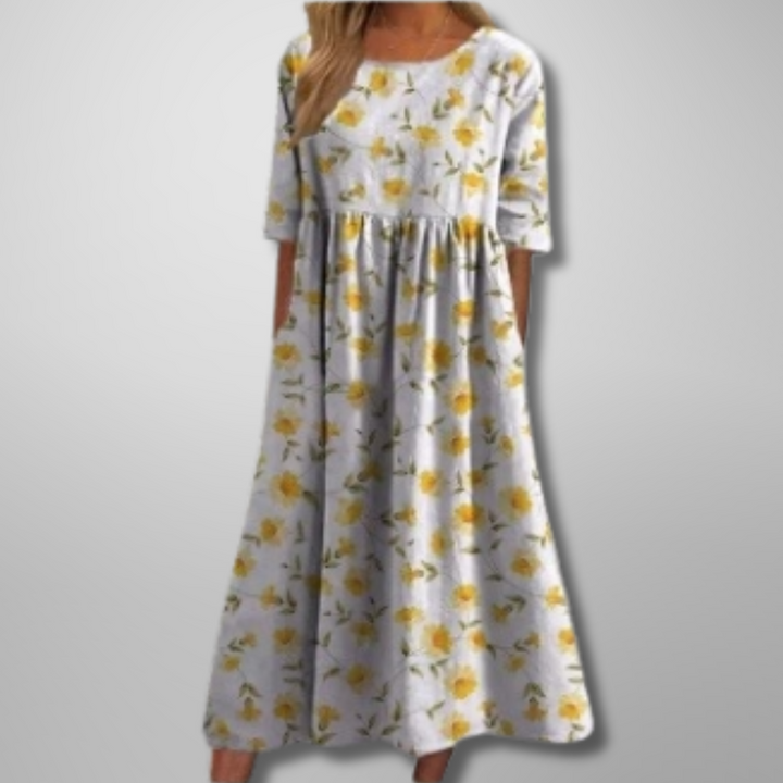 Gail Stijlvolle Midi Jurk met Bloemenprint