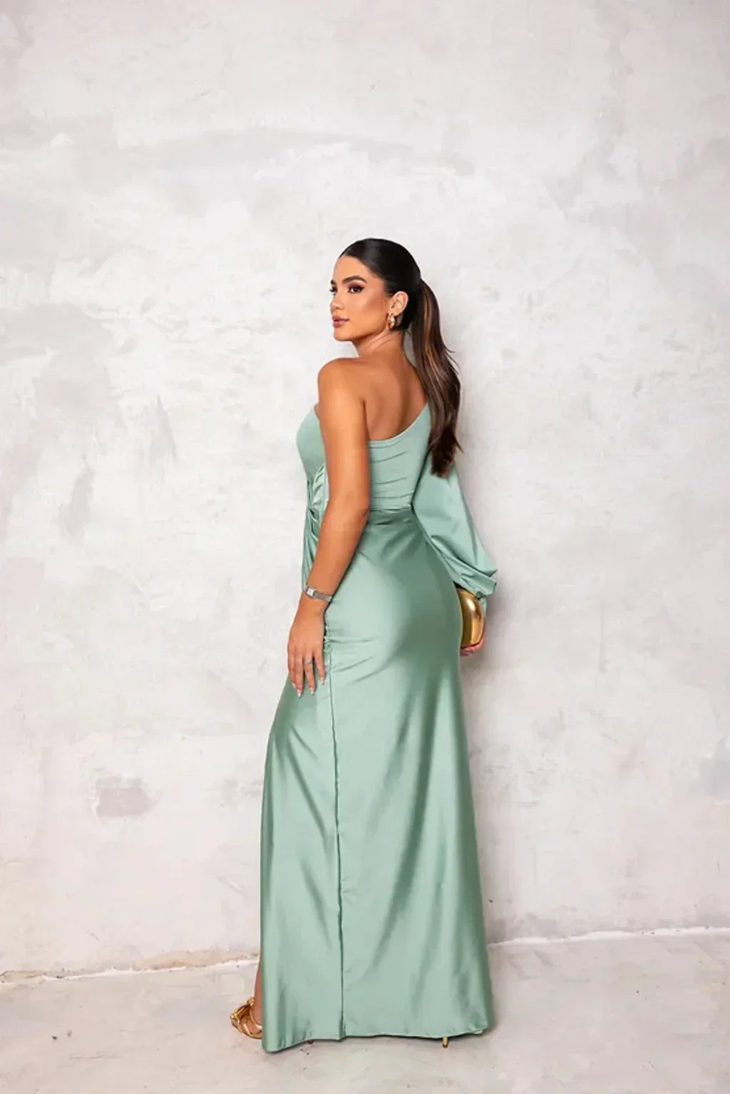 Odette Stijlvolle Maxi Jurk met One-shoulder