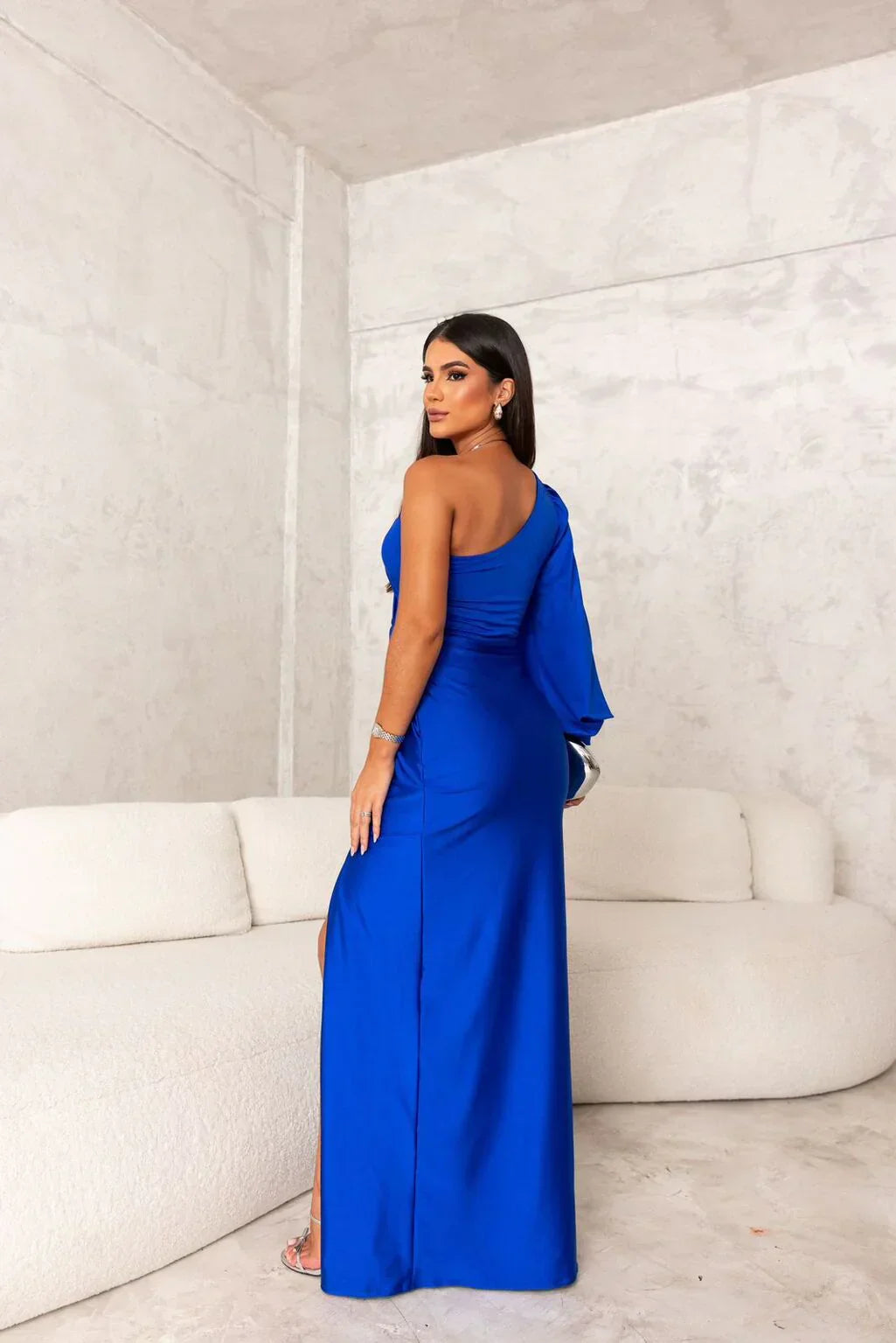 Odette Stijlvolle Maxi Jurk met One-shoulder