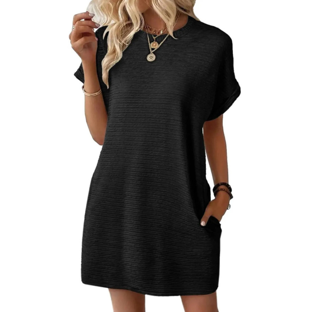 Vivid Stijlvolle Mini Jurk met Ronde hals