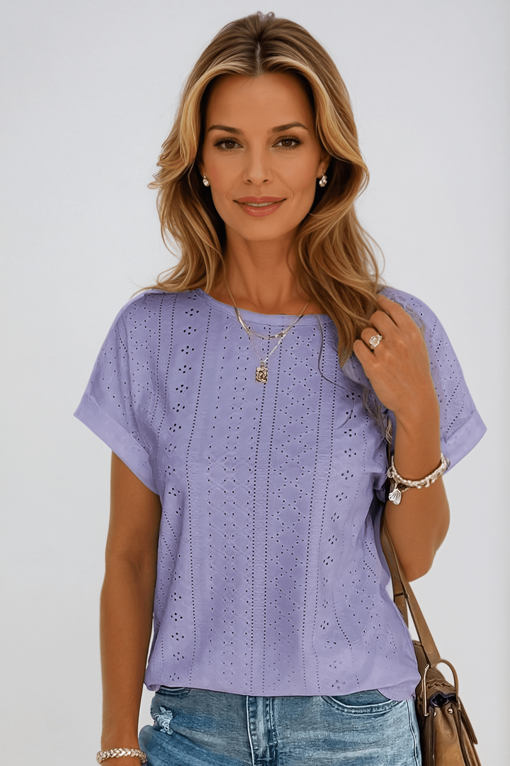 Pearl Relaxte Top met Ronde hals