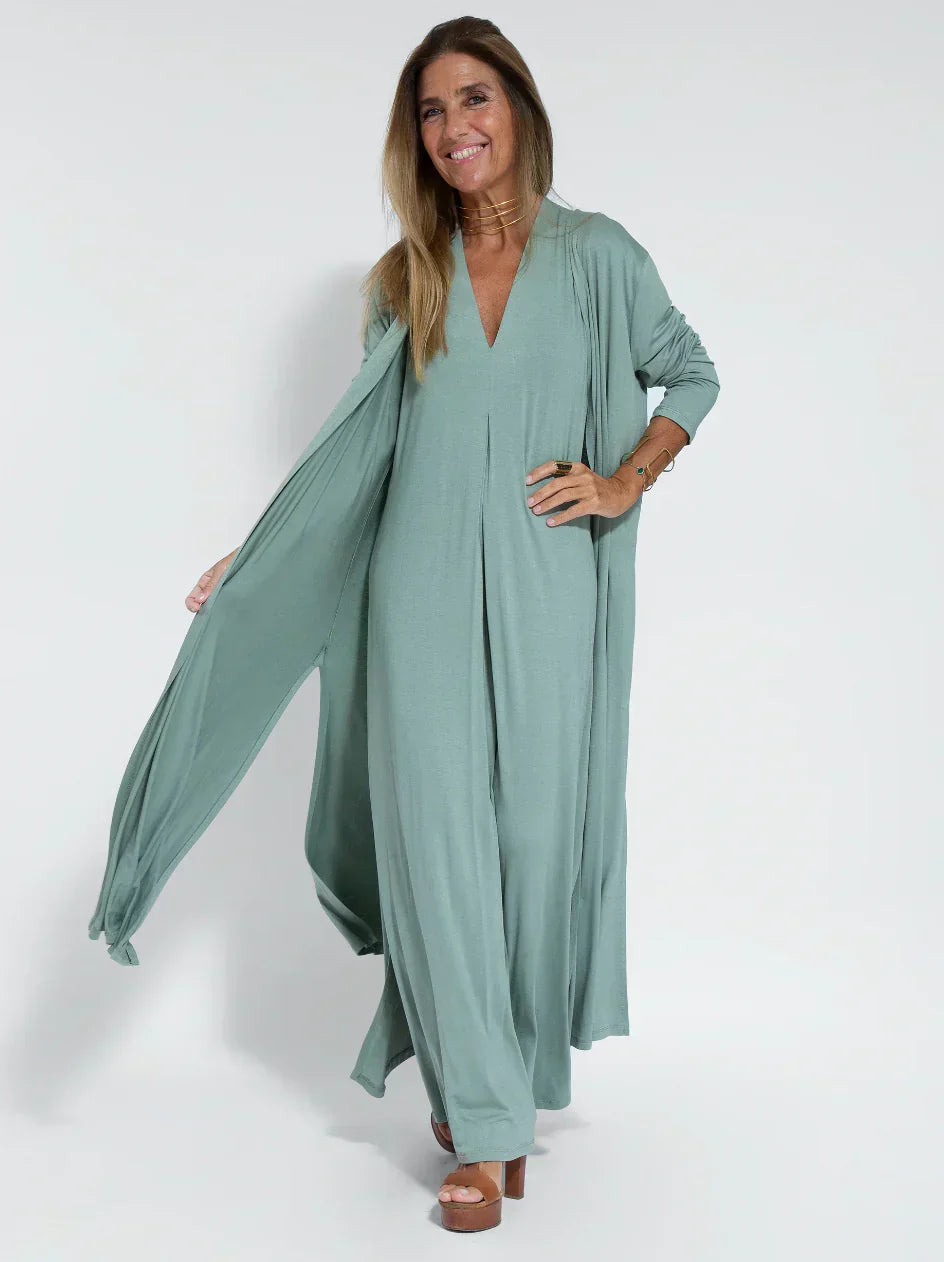 Selvina Verfijnde Jumpsuit met V-hals