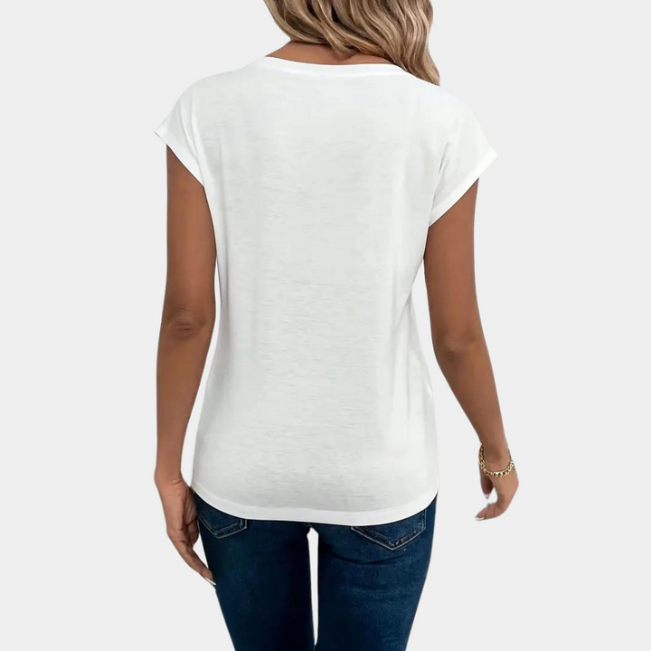 Luna Stijlvolle Top met V-hals