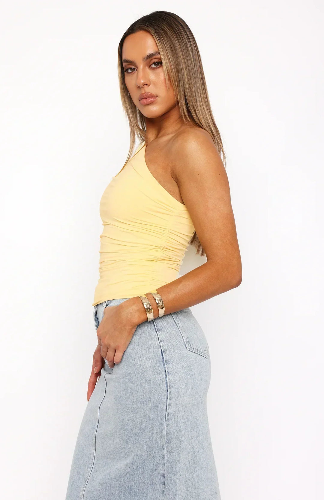 Imaya Tijdloze Top met One-shoulder