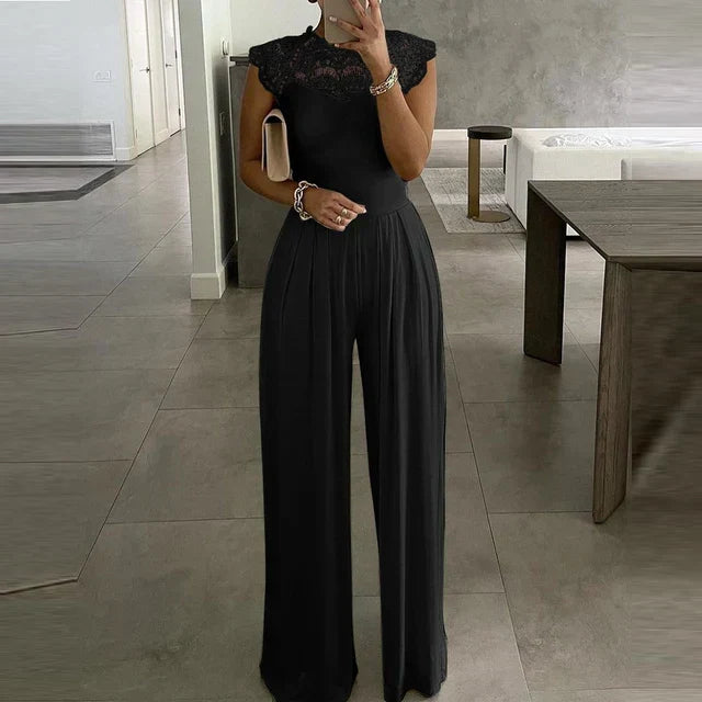 Gianna Wijde Jumpsuit met Kant