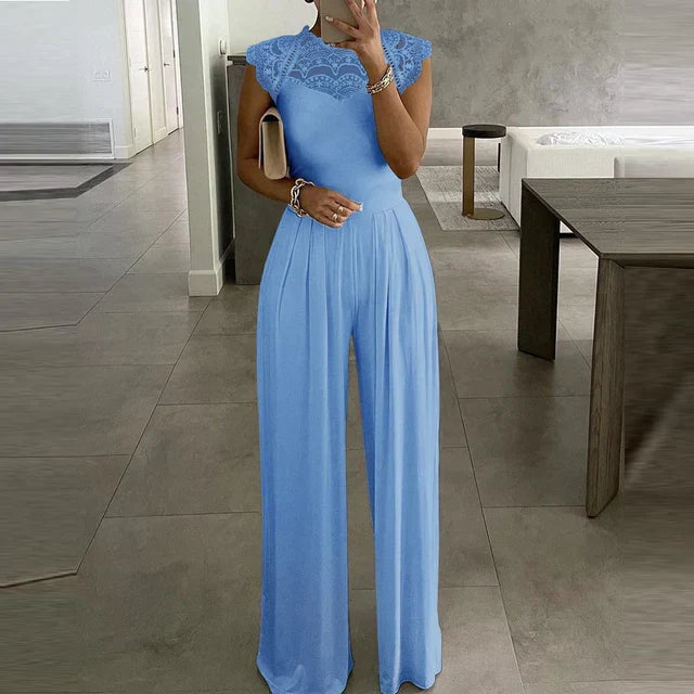 Gianna Wijde Jumpsuit met Kant