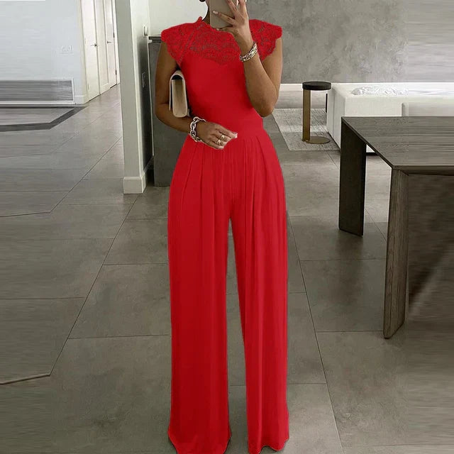 Gianna Wijde Jumpsuit met Kant