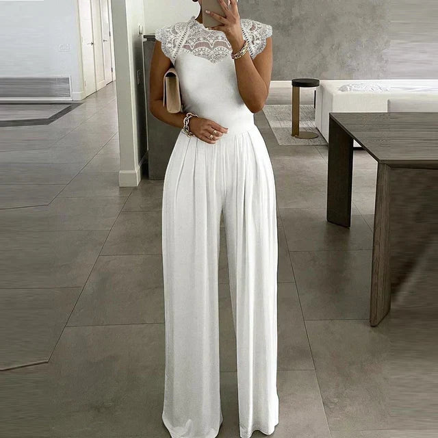 Gianna Wijde Jumpsuit met Kant