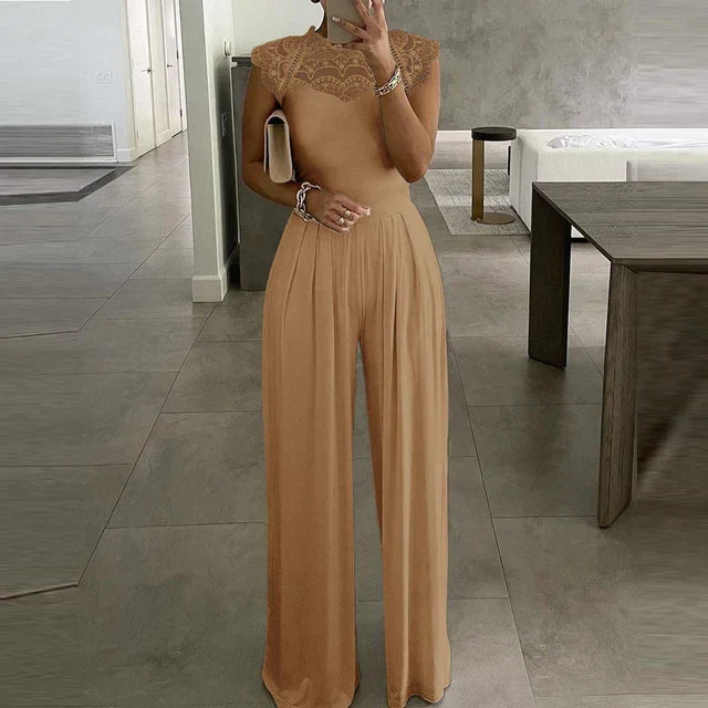 Gianna Wijde Jumpsuit met Kant