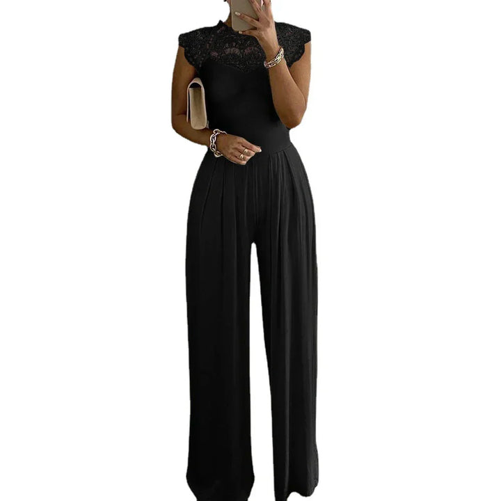 Gianna Wijde Jumpsuit met Kant