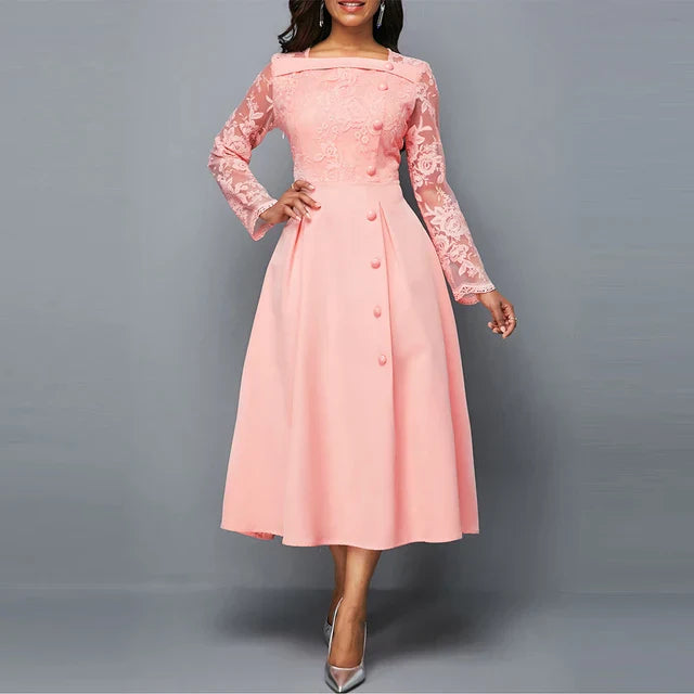 Junette Elegante Jurk met Vierkante hals