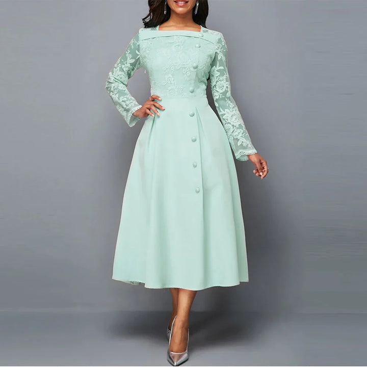 Junette Elegante Jurk met Vierkante hals