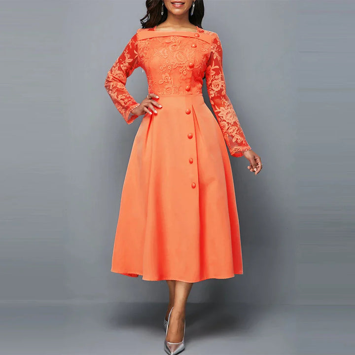 Junette Elegante Jurk met Vierkante hals